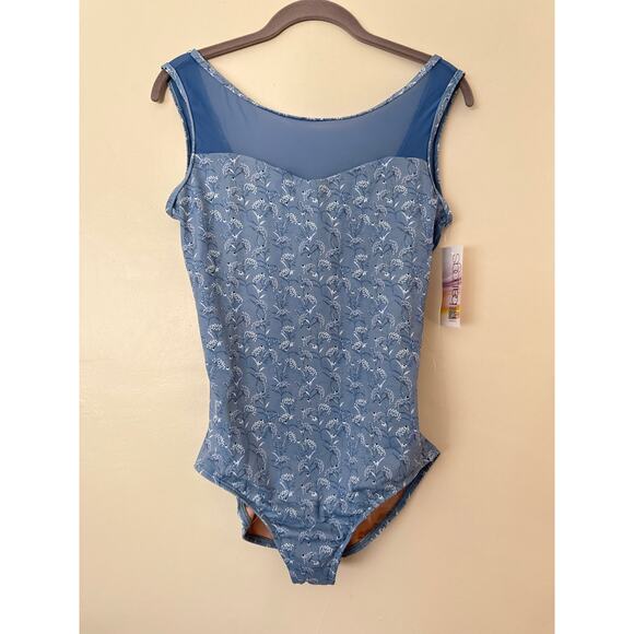 NWT BalTogs Lily of the Valley Sweetheart Tank Leotard L - Picture 1 of 7